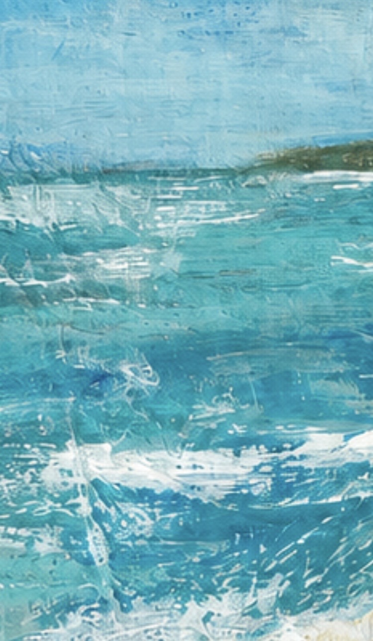 Run to the Sea Framed Original Semi Abstract Seascape