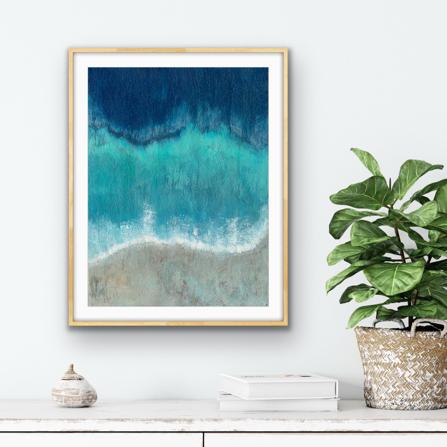 'Cornish Shore' Abstract Seascape Fine Art Giclee Print