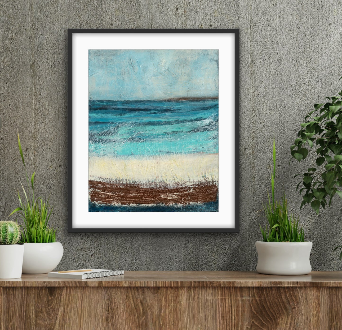'Turquoise Tide' Semi Abstract Seascape Fine Art Giclee Print