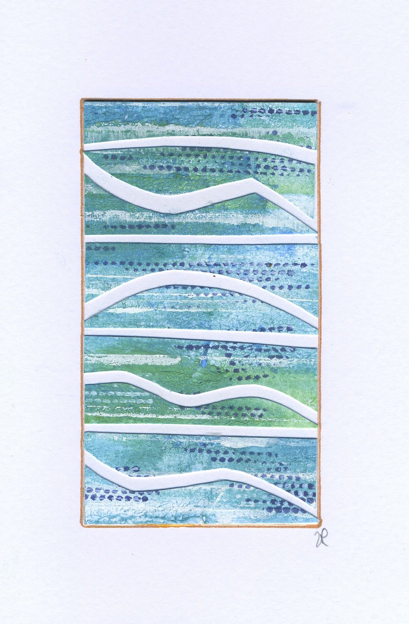 Hand Painted Original Greeting Card -