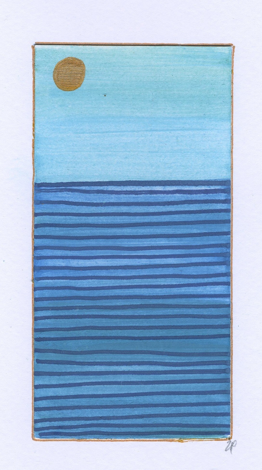 Original Hand Painted Greeting Card - Calm on the Horizon