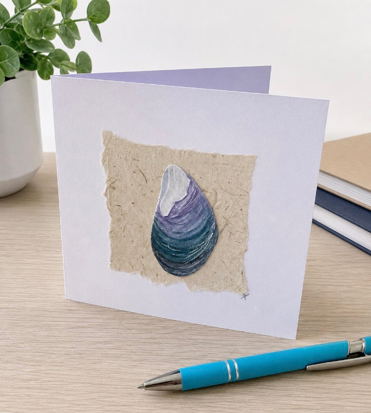 Cornish Mussel - Cornish Art Printed Greeting Card