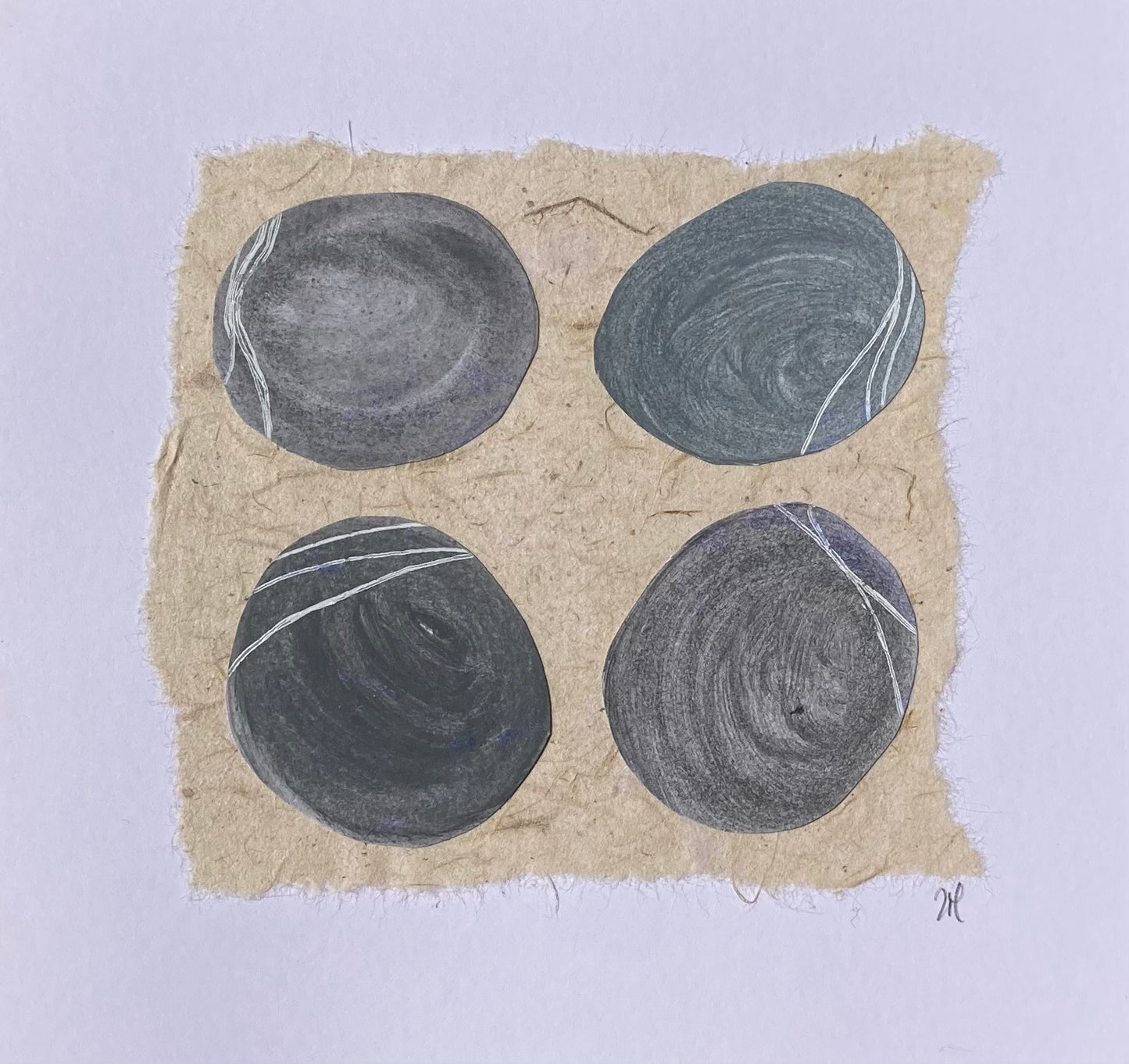 Cornish Pebbles - Cornish Art Printed Greeting Card