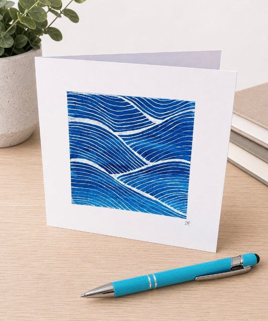 Original Hand Painted Greeting Cards - Waves
