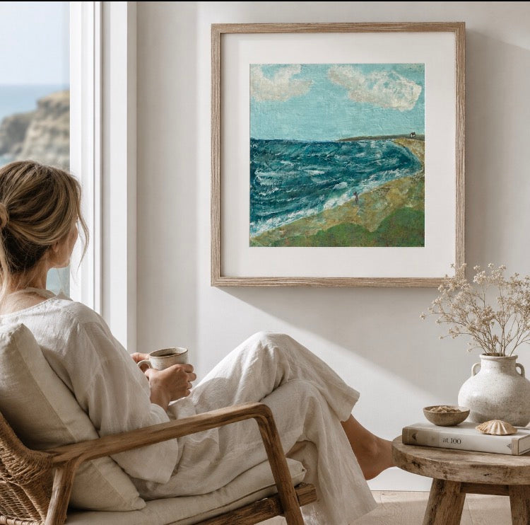 Space to Breathe Framed Original Semi Abstract Seascape