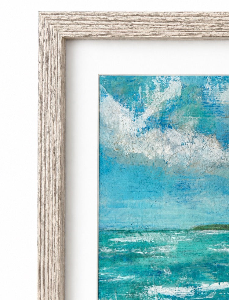 Run to the Sea Framed Original Semi Abstract Seascape