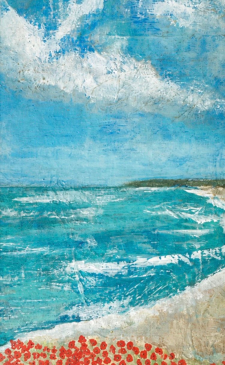 Run to the Sea Framed Original Semi Abstract Seascape