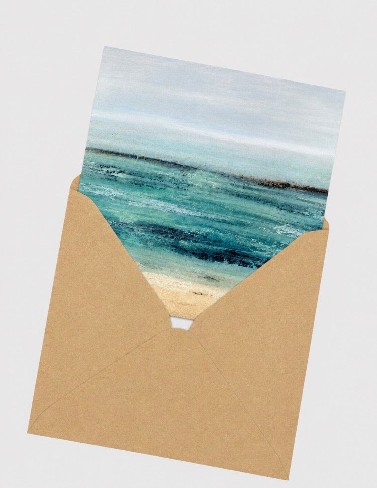 Calm Water - Cornish Art Printed Greeting Card