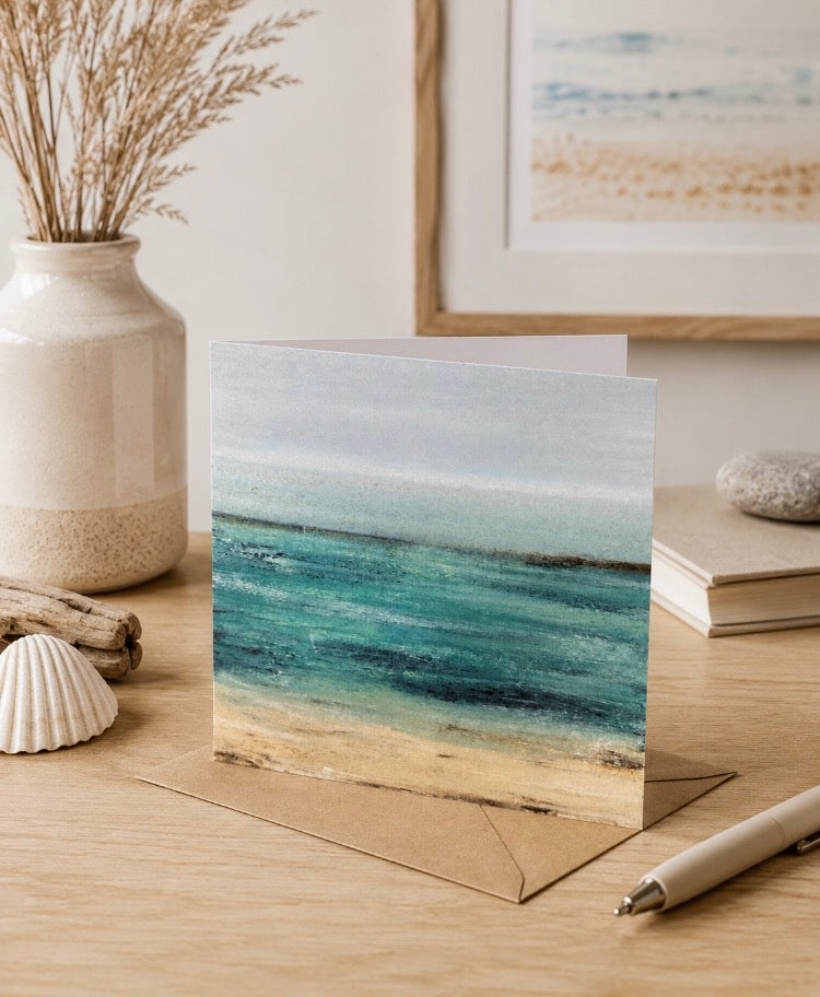 Calm Water - Cornish Art Printed Greeting Card