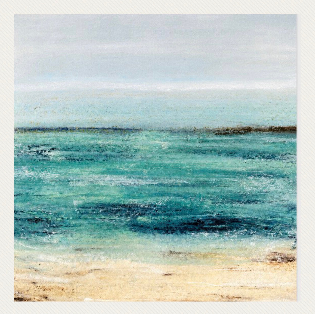 Calm Water Acrylic on Paper Framed Original