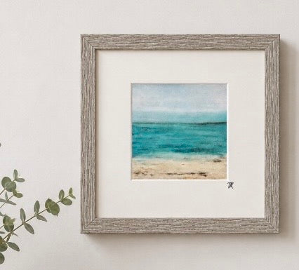 Calm Water Acrylic on Paper Framed Original