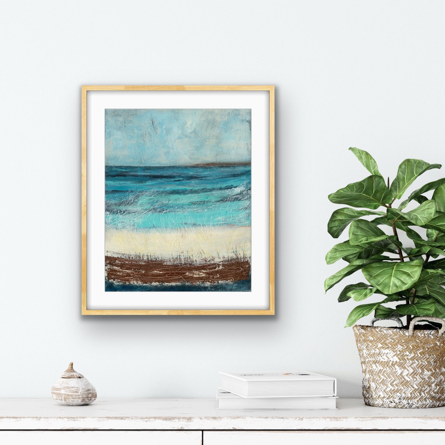 'Turquoise Tide' Semi Abstract Seascape Fine Art Giclee Print