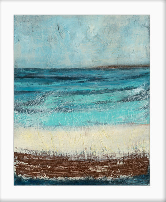 'Turquoise Tide' Semi Abstract Seascape Fine Art Giclee Print