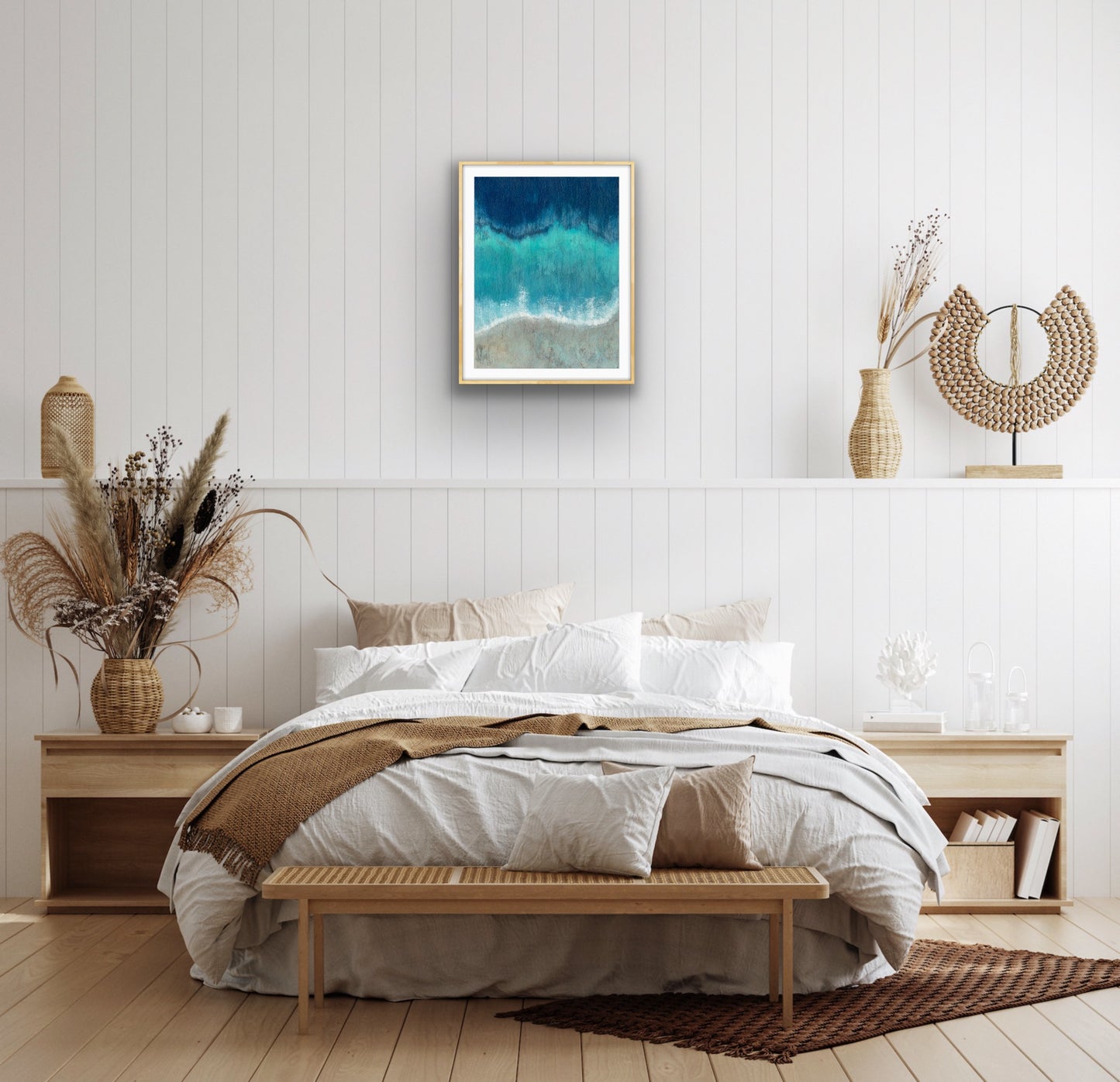 'Cornish Shore' Abstract Seascape Fine Art Giclee Print