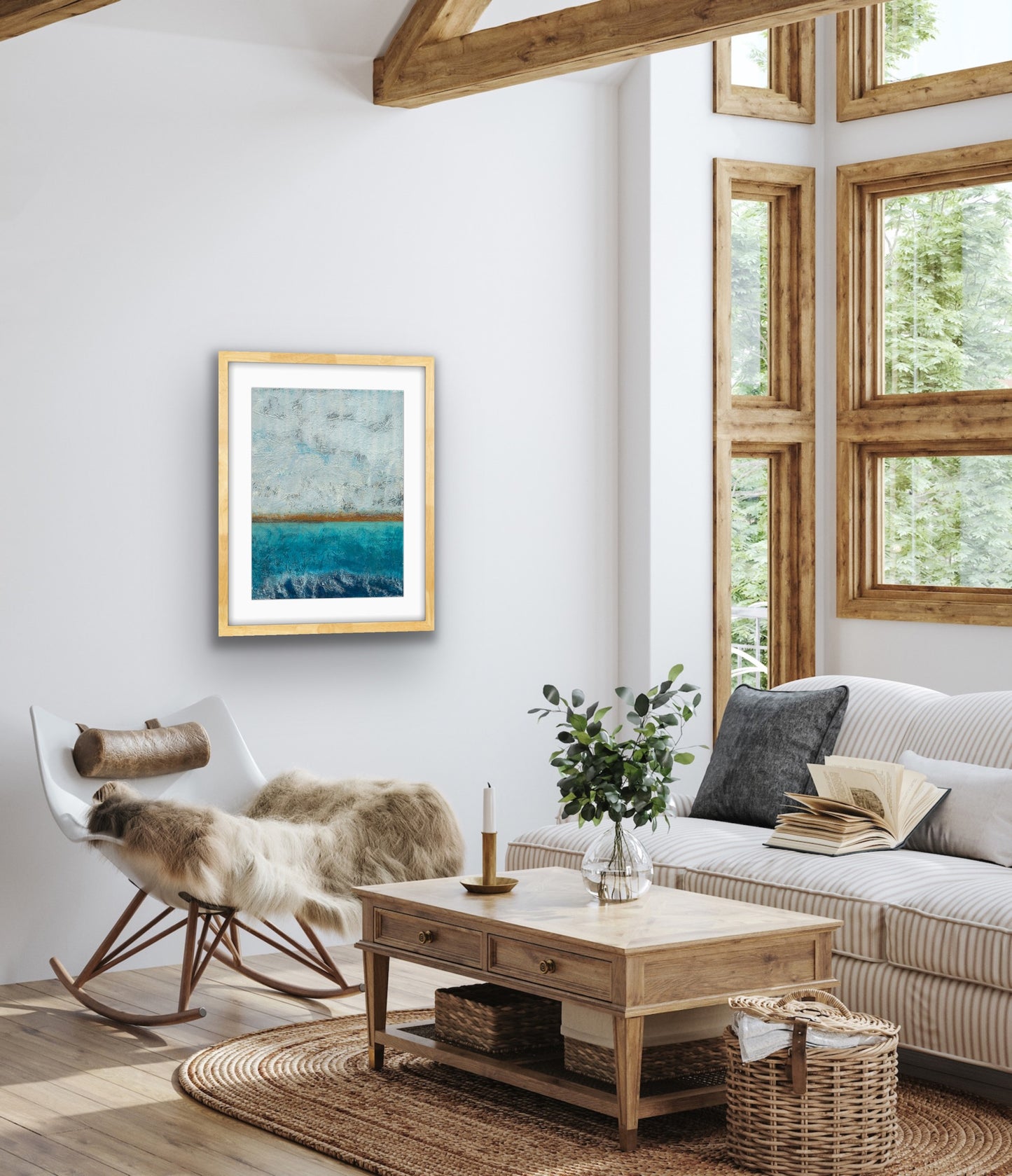 'Look for the Gold' Abstract Seascape Fine Art Print