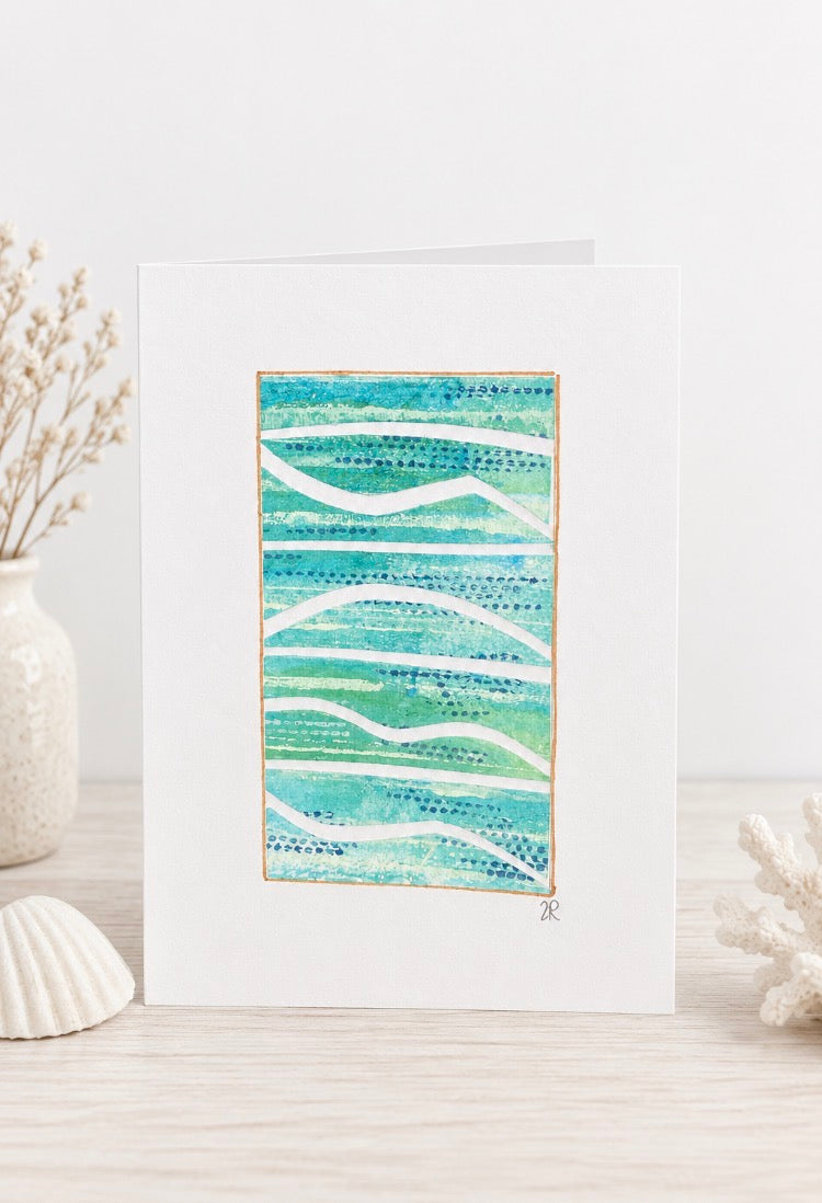 Hand Painted Original Greeting Card -