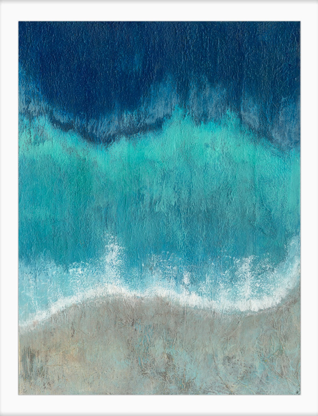 'Cornish Shore' Abstract Seascape Fine Art Giclee Print