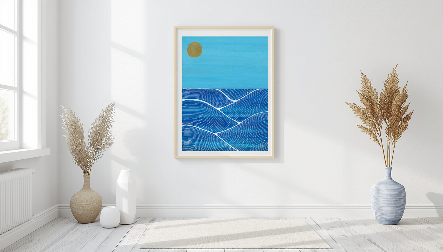 Cornish Summer 3 Semi Abstract Fine Art Giclee Print