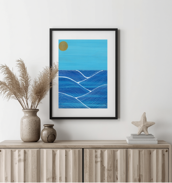 Cornish Summer 3 Semi Abstract Fine Art Giclee Print